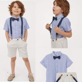 طقم شورت وقميص مع شيالات