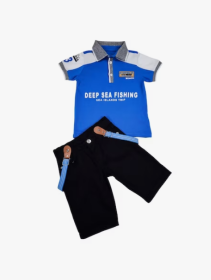 طقم ولادي شورت مع شيالات