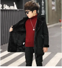 جاكيت شمواه مبطن فرو  طويل