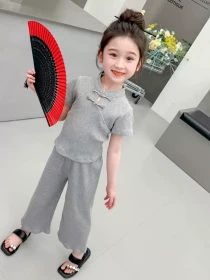 طقم بناتي ظهر مفتوح قبه صيني