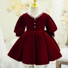 بدلة مخمل خمري كسرات