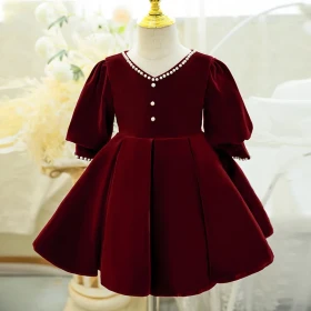 بدلة مخمل خمري كسرات