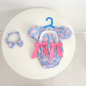 تبان مورد أزرق فيونكة زهري