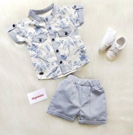 طقم شورت وقميص مشجر